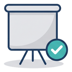Paperboard de formation avec une pastille de validation